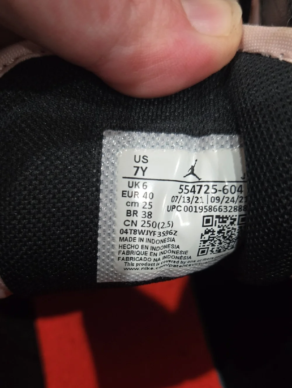 Air Jordan 1 mid Atmosphere  Pink Black 7y Womens 8.5 - Picture 6 of 14